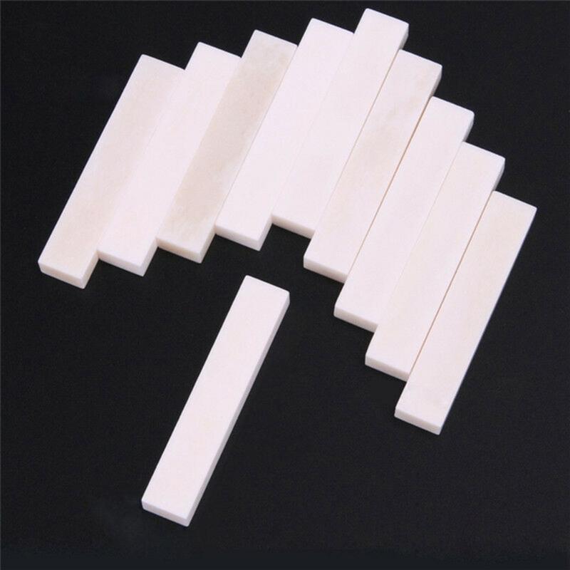 DIY Unslotted Acoustic Guitar Nut Untreated Bone Guitar Nuts Blank Replacement Stringed Instrument Parts Durable