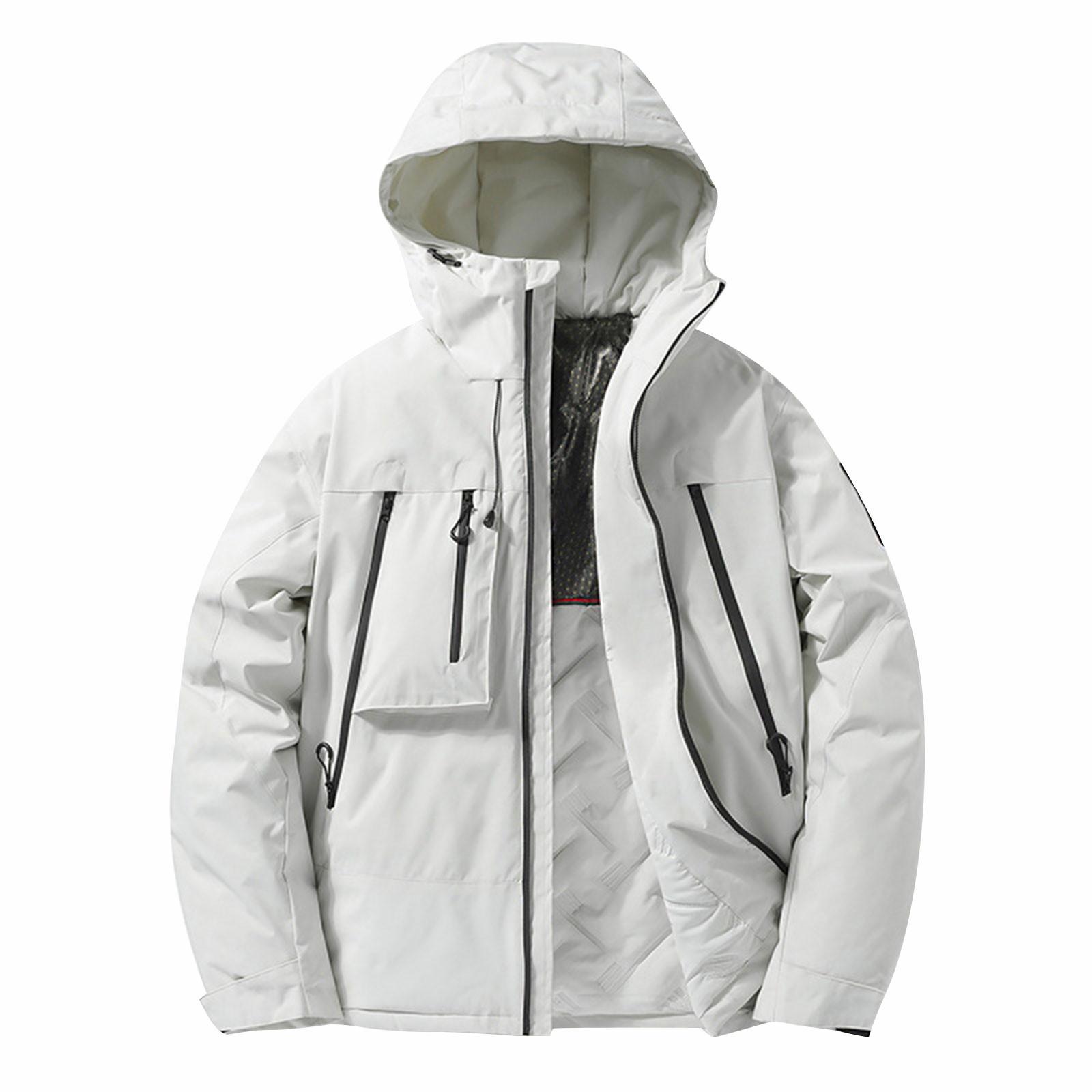 

Теплое хлопковое пальто, свободное хлопковое пальто для альпинизма, мужская модная куртка XL белый