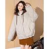 TonLion Women's Knit Panel Color Block Hooded Short Padded Jacket