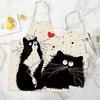 Süßer Cartoon-Tierprint-Schürze, Kawaii Katze & Eule Design, Küchen-Koch-Lätzchen, Mehrere Größen erhältlich, Perfekt zum Backen zu Hause