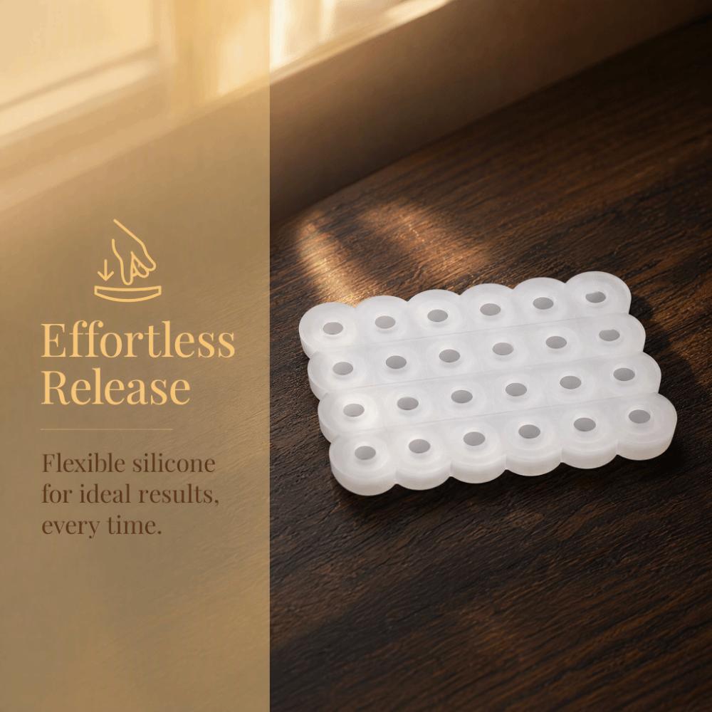 Heat Resistant Wax Melt Mold 24 Cavity DIY Soap Mold Premium Scented Wax Mold  Plaster Casting
