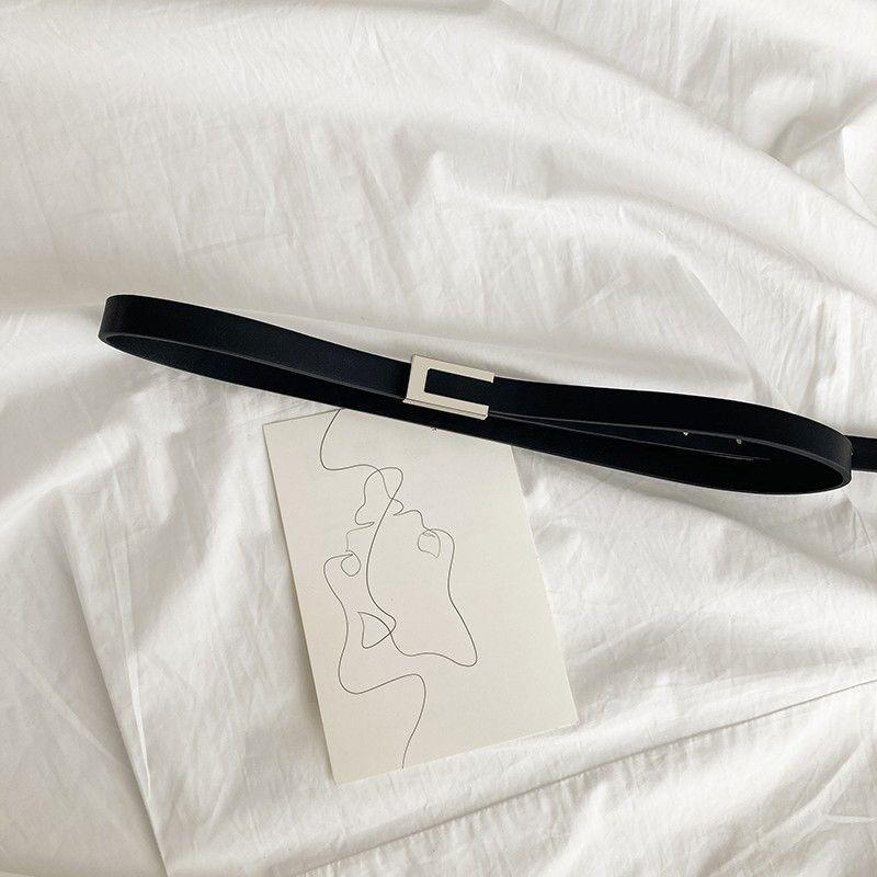 Elegant Black Dress With Chic Waist Cincher Belt Fashionable Pu Accessory For Girls серебряный