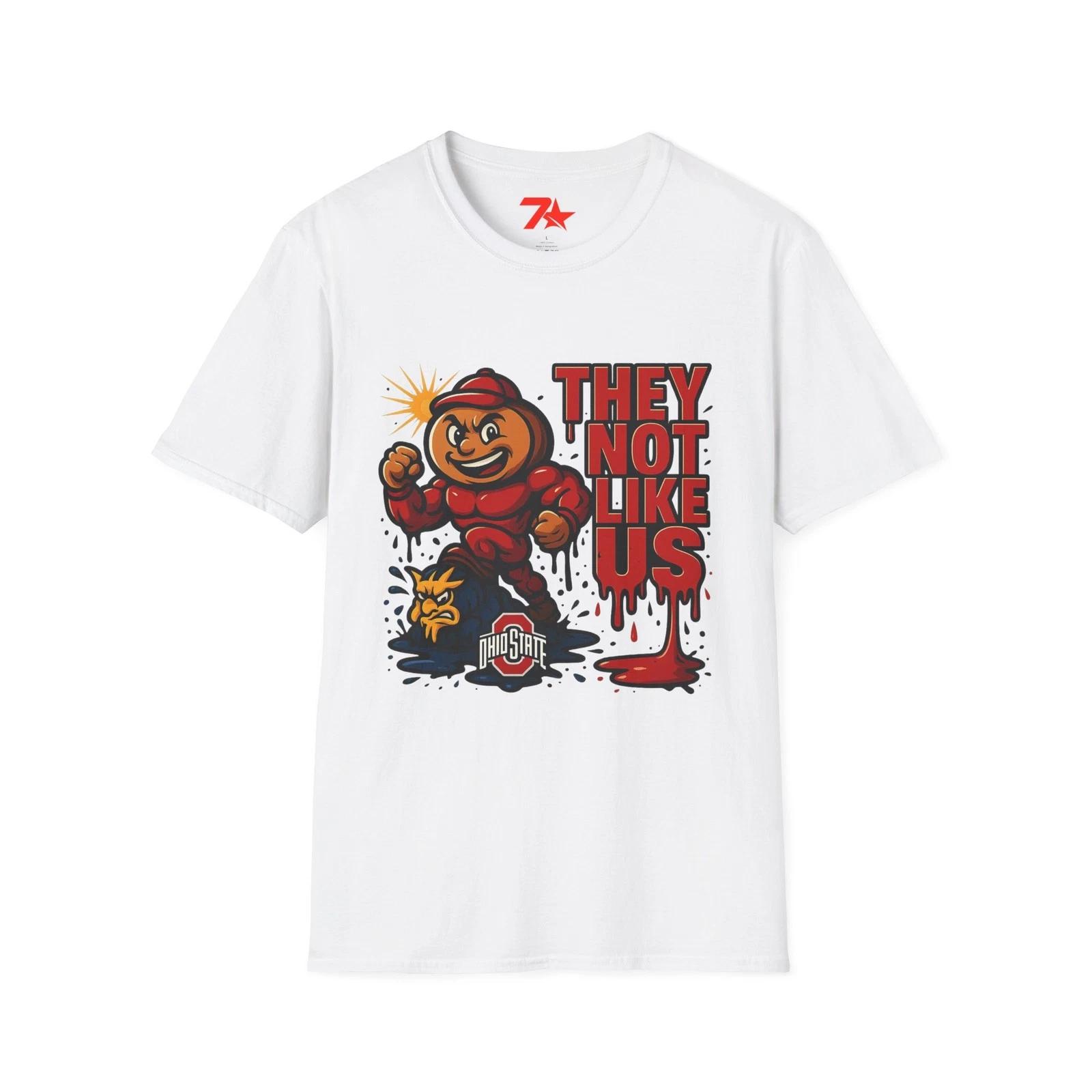 Ohio State Brutus Unisex Softstyle T shirt, Buckeyes Fan Tee, Wolverine Rivalry 2XL