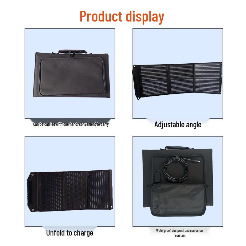 60W Foldable Solar Panel with 300W Energy Storage for Versatile Use