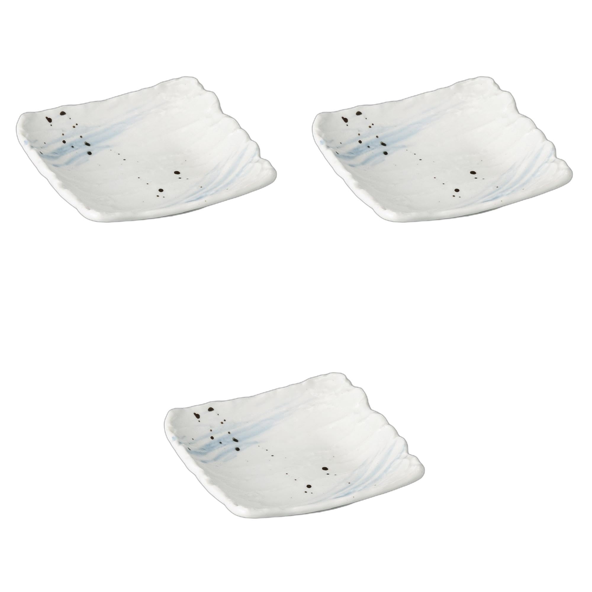 

Set of 3 Cool Breeze 17cm Medium Bowls Square Ceramic Plates by Setomonohonpo [17x4cm]