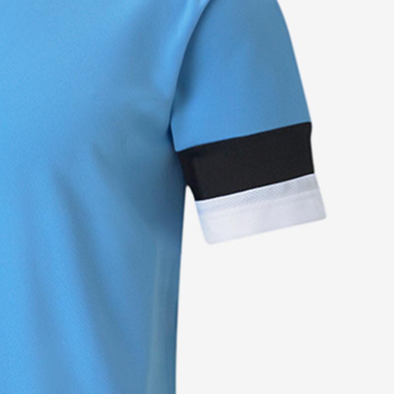 Puma Retro Breathable Logo Print Pullover Round Neck Short Sleeve Football Shirt Men tops Light-Blue Black 704932-18