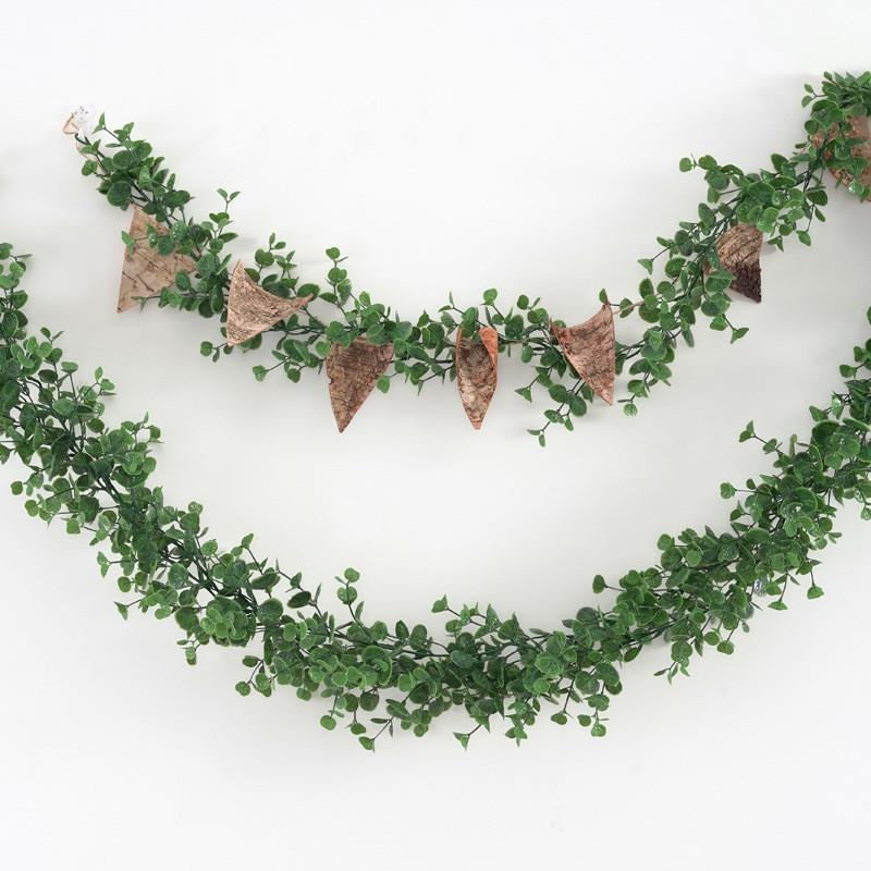 Green Artificial Rattan Wall Hanging Decor For Indoor Home And Photography Props