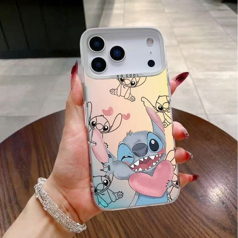 Stitch compatible iPhone 17 Pro Max phone case, iPhone 16 energetic case, 15 European and American style, 1413