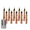 Halloween LED Finger Taper Candles Flameless Flickering Finger Candle Sticks Battery Operated Fake Candles with Remote for Holiday Home Decor