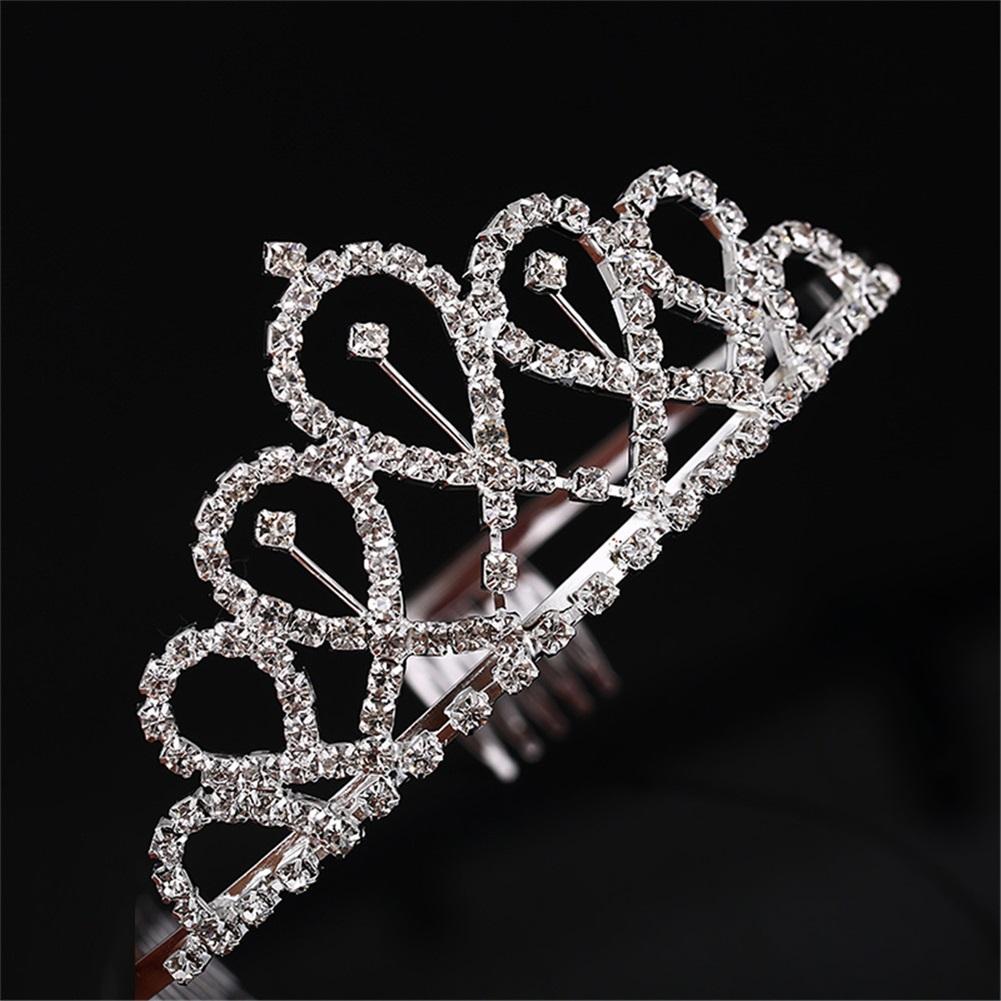 Tiara de cristal cu coroană de mireasă prințesă, accesorii pentru păr, bijuterii pentru mireasă