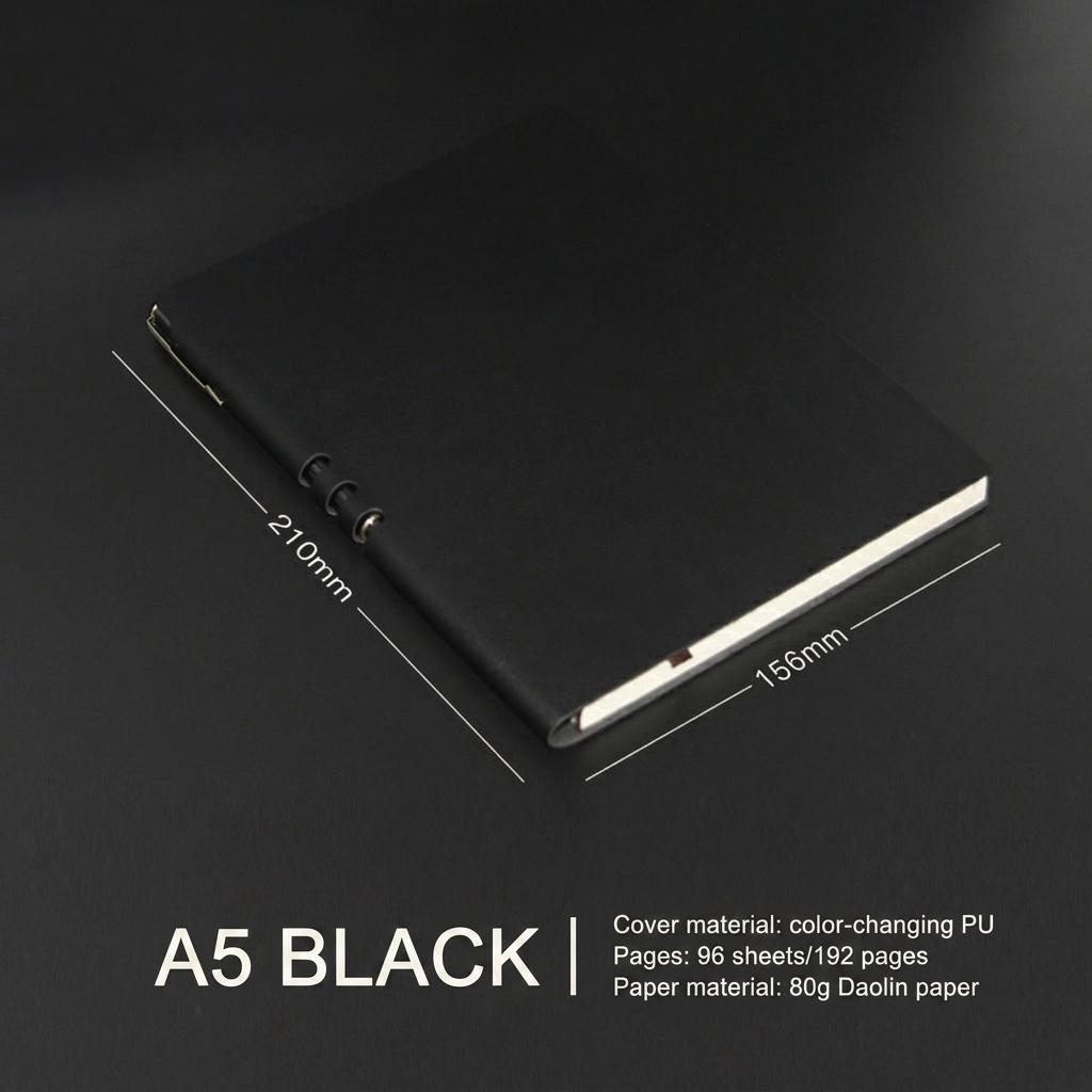 Manufacturer Creative A5 Soft Leather PU Thread Sewn Notebook Custom Colors Logo Printing Thickened Daolin Paper