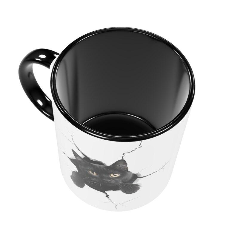 3D Kitten Black Cat Black Cat Ceramic Coffee Mark Cup Kitten Tea Cup Kitty New