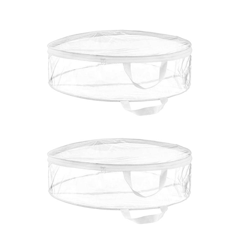 Christmas Wreath Storage Bag Garland Wreath Container Case Round Shaped Decorations Holiday Ornament Pouch