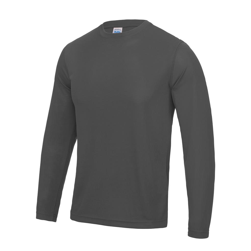 Awdis Just Cool Mens Long Sleeve Cool Sports Performance Plain T-Shirt