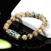 Tibetan Agate Barrel Beads Bracelet Women Men Retro Yoga Jewelry Gift