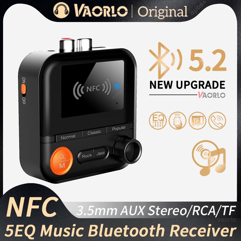 

NFC Bluetooth аудио приемник 5 режимов эквалайзера поддержка воспроизведения карт TF 3.5 мм AUX R/L RCA стерео HIFI музыкальный беспроводной адаптер с микрофоном чёрный