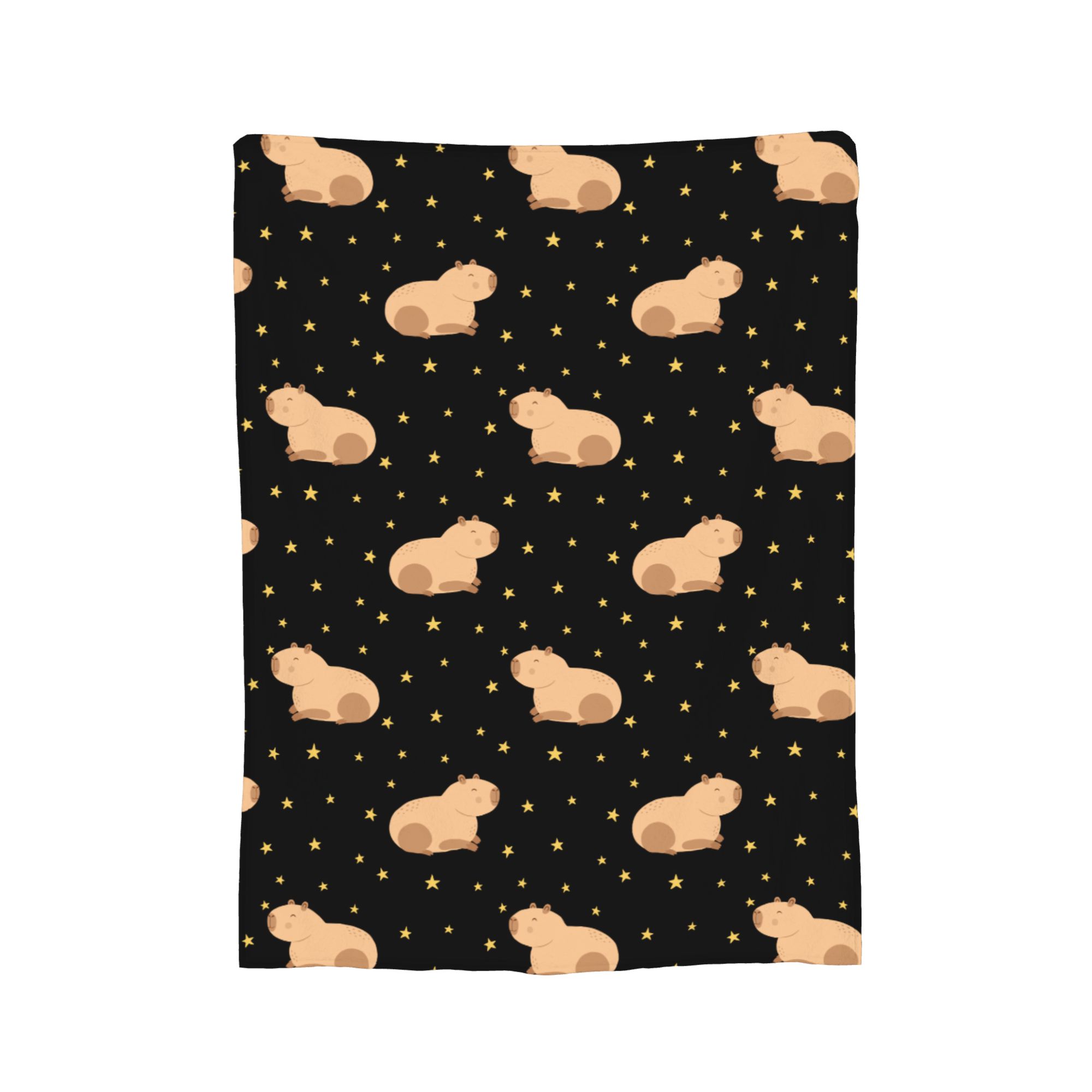Capybara Cartoon Blanket Fleece Printed   Multifunction Super Soft Throw Blanket for Bedding Bedroom Quilt 75x90cm