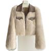 New autumn and winter fur jacket women's short high-waisted imitation fox hair Japanese and Korean fashion thickened top