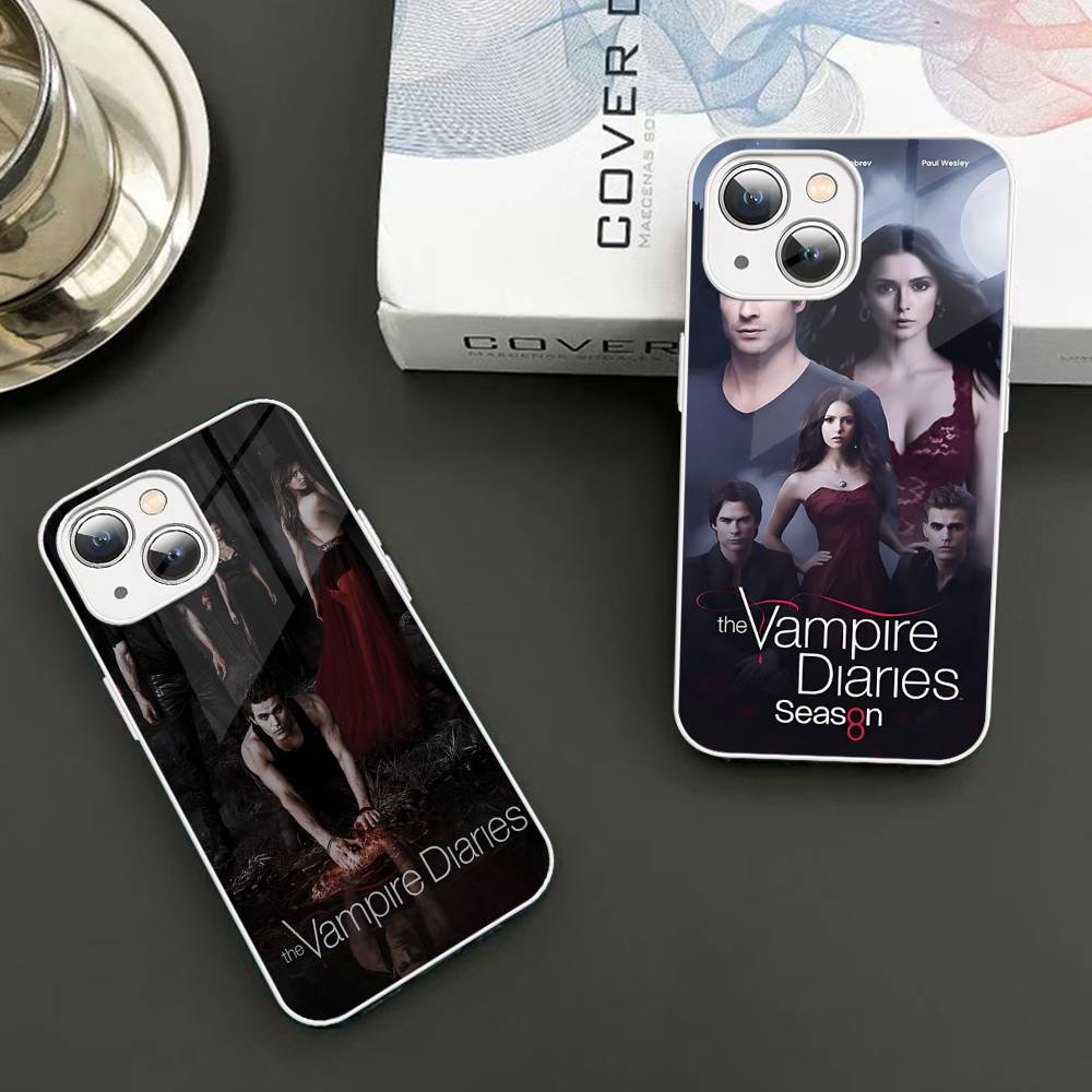 T-The V-Vampire Diaries Movie For iPhone 14 13 12 Mini 11 Pro XS Max X XR 14 Plus Tempered Glass Cover