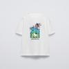 Black T-shirt Printed Top Summer Clothing Cartoon Short Sleeves Simple Cute Loose Base Shirt for Children