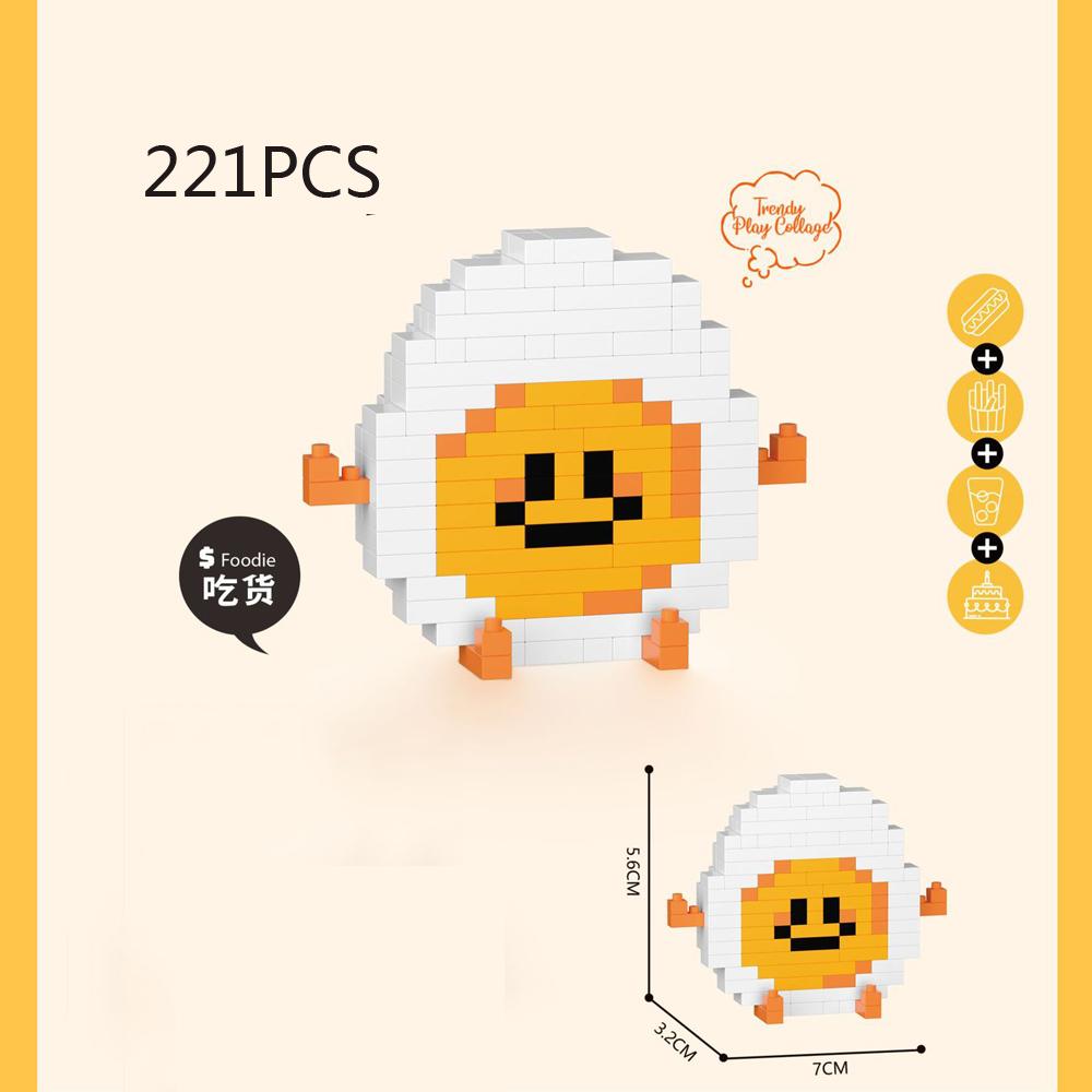 

Animation Food Micro Diamond Block Egg Avocado Pineapple Icecream Hamburger Milk Sandwich Cake Taro Pie Cola Brick Plaything Nanobricks