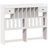 Solid Wood Bed with Shelf Without Mattress White 140x190 cm Pine
