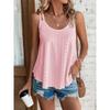 Shoulder Camisole Round Neck Jacquard Inner Sleeveless Bottoming Shirt for Women