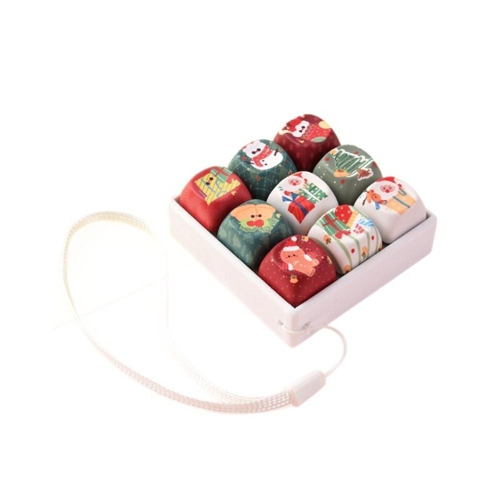 Cartoon Animal Pattern Keyboard Keychain 9-Key Decompression Pendant  Bag Decoration