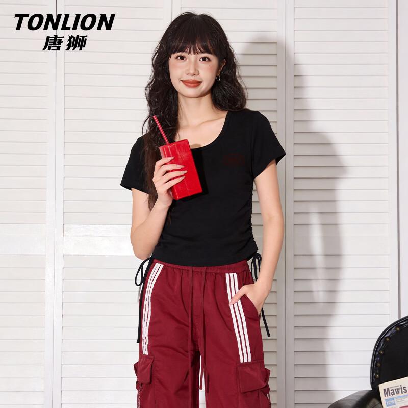TonLion Women s Slim-Fit U-Neck Short-Sleeve T-Shirt XL