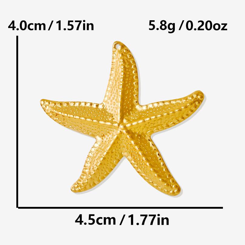6pcs/Lot Stainless Steel Ocean Animal Charms For Jewelry Making Earring Necklace Starfish Coral Seahorse Pendant DIY Accessories