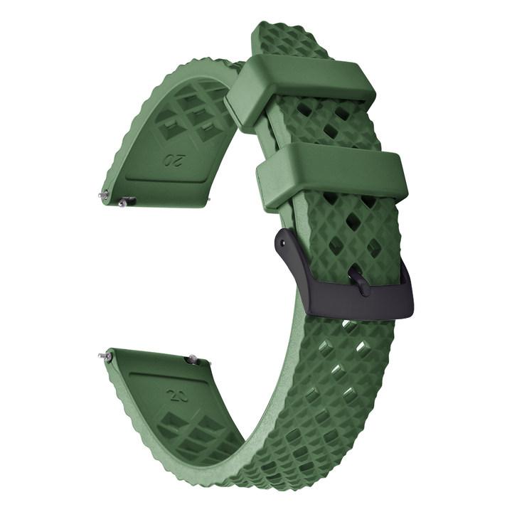 20mm/22mm Honeycomb Pattern FKM Rubber Watch Band Quick Release Spring Bars For Seiko SRP775Sweatproof Durable Replacement Strap