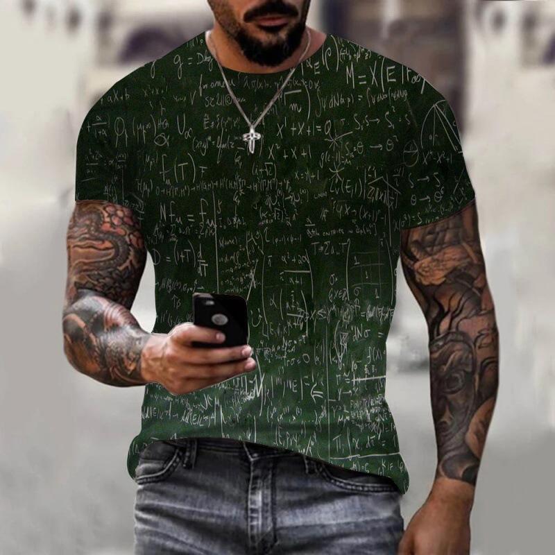 Sommer Personalisiertes Herren-T-Shirt 3D Digital bedrucktes Herren Kurzarm-T-Shirt Lockeres Rundhals-Shirt