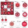 Christmas Tree Balls Painted Shatterproof Globes 2.36in With Hook Shatterproof Christmas Tree Ornaments For Tree Indoor Front