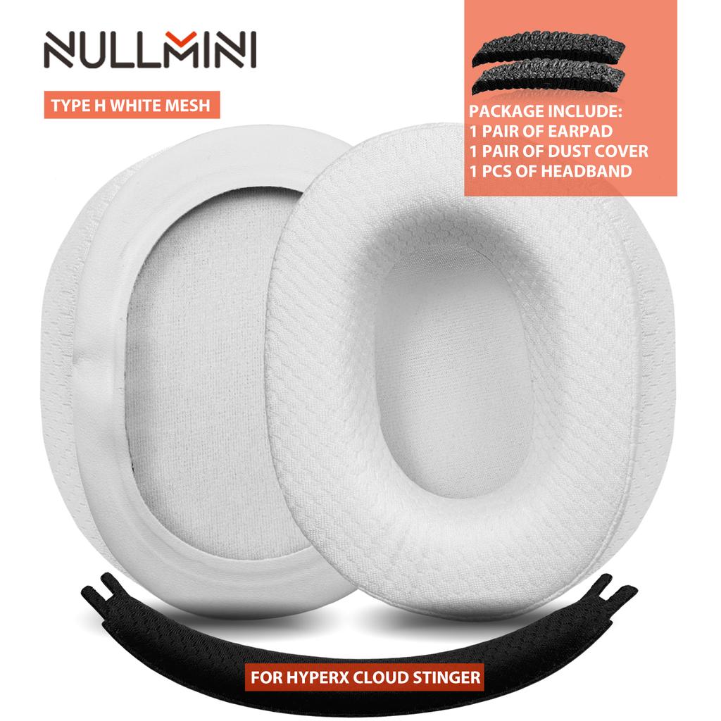Nullmini Replacement Earpads for HyperX Cloud Stinger Headphones Cooling Gel Ear Pads Cushion Earmuffs Sleeve Headband