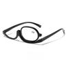 Magnifying Rotating Makeup Reading Glasses Women Flip Down Lenses Cosmetic Eyeglasses Folding Eye Make Up Eyewear