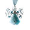 Sea Glass Angel Ornament Coastal Christmas Art Keepsake Wire-Wrapped Angel Christmas Tree Decoration For Holiday Home Decor