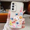 Trendy Ocean Style Whale Pattern Case For Samsung S26 S25 S24 Ultra S23 S22 S21 FE A15 A16 A17 A35 A36 A37 A54 A55 A56 A57 5G Leather Texture Cover