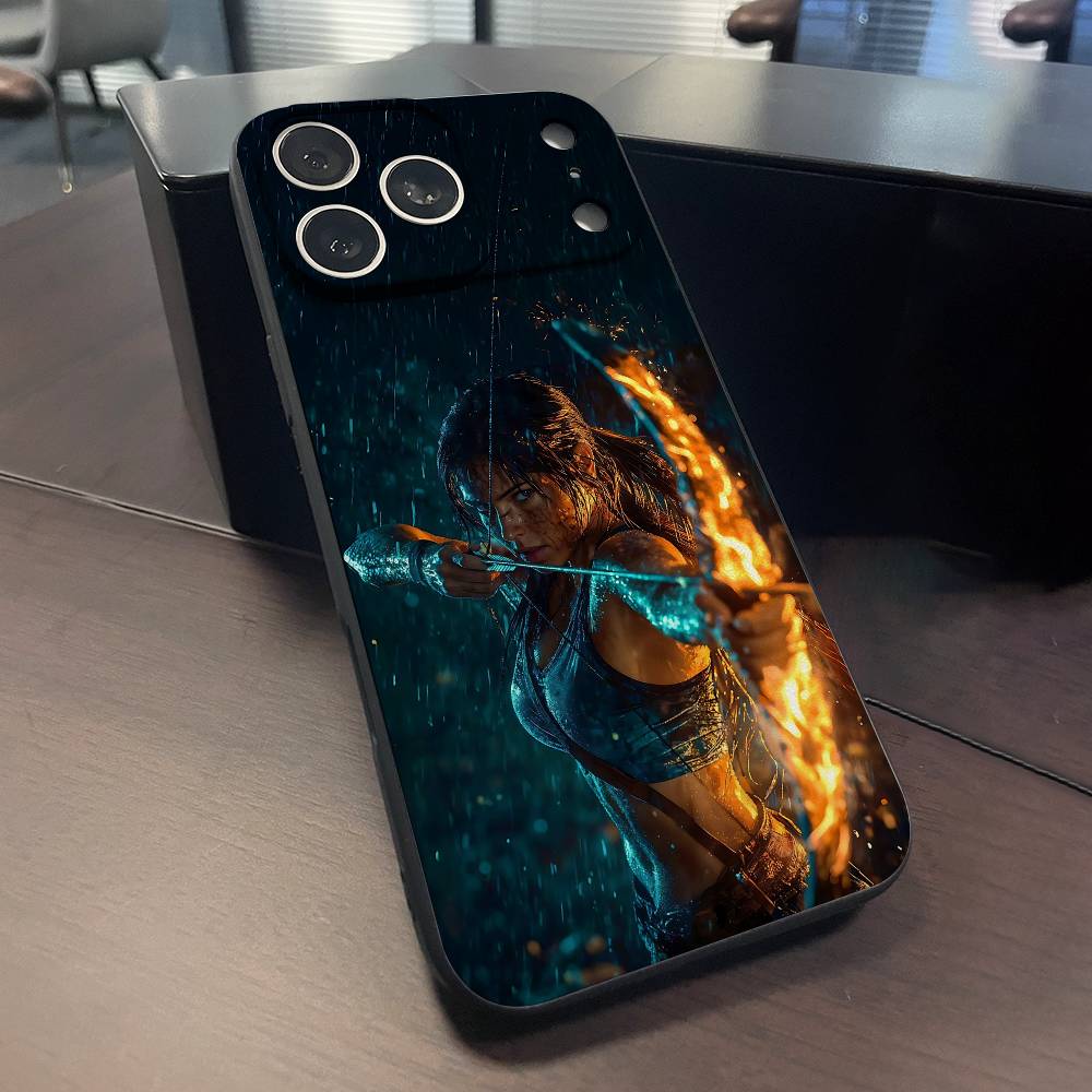 L-Lara C-Croft Phone Case For iPhone 15,16,17,13,14,11,12,Pro,Max,Plus,E,Air,Mini Protect Shell