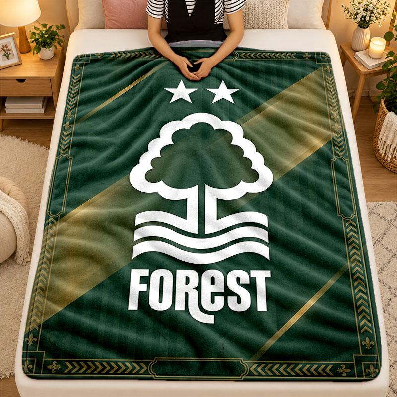 Flannel BlanketNottingham Forest Warm Soft Throw Blanket for Indoor Sofa Bed Living Room Use