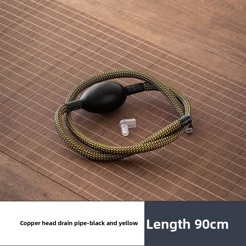 Teeablage Ablaufschlauch mit Wasseransaugballon Flexibler Schlauch Frostschutz Korrosionsbeständig für Teetischplatte Entwässerung