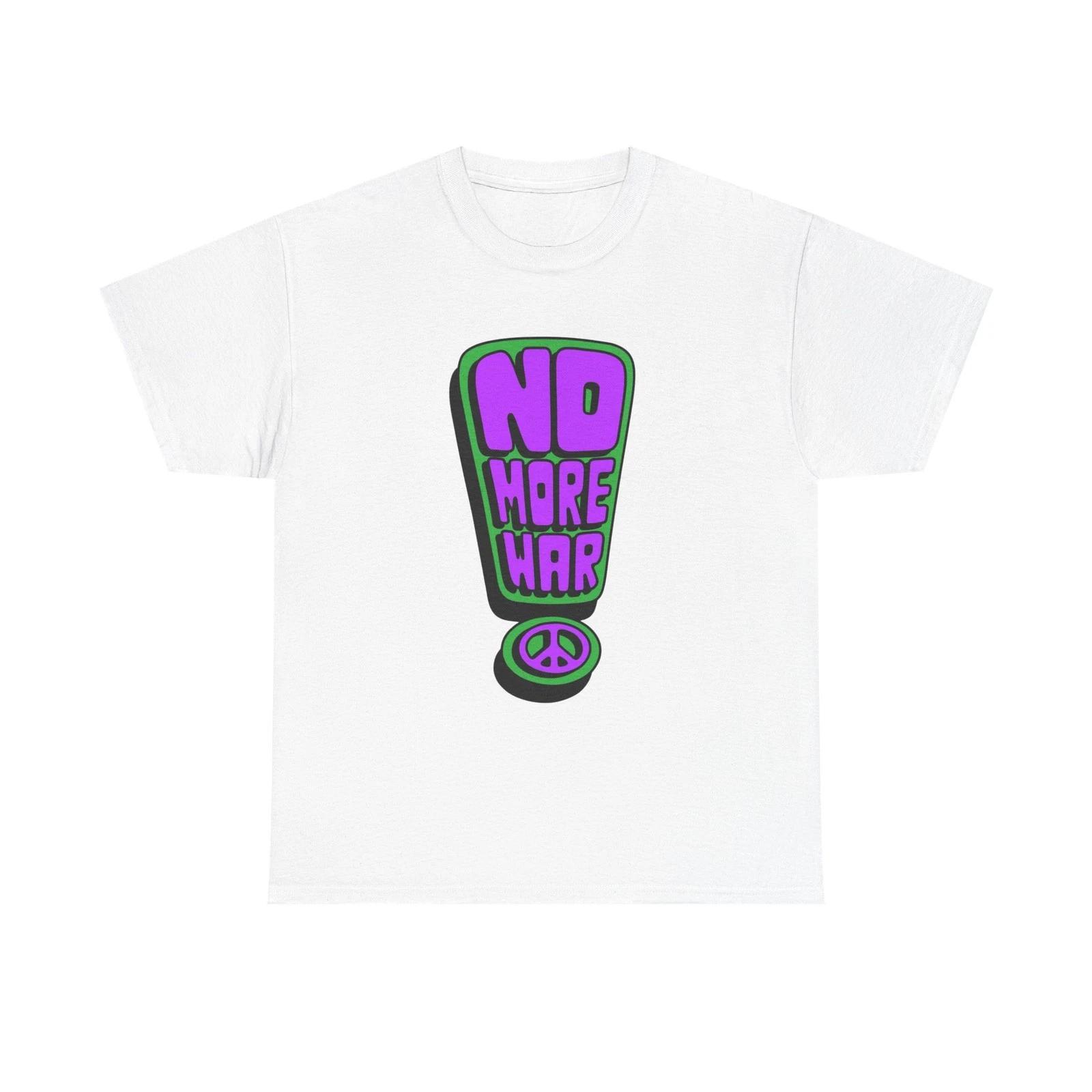 NO MORE WAR Vintage Graphic T-Shirt Unisex Heavy Cotton Tee 4XL