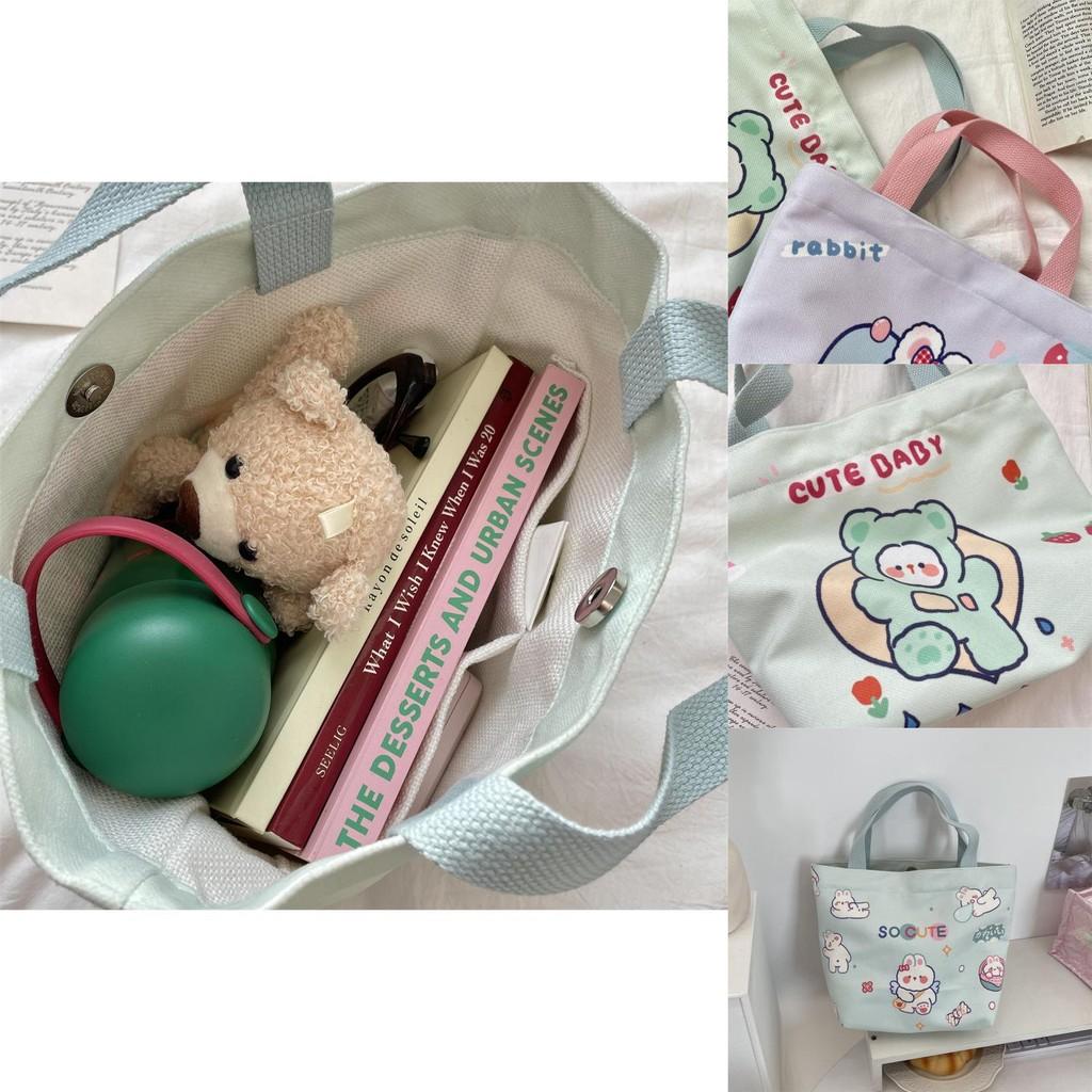 Soft And Spacious Cartoon Tote Bag For Women Ideal For Daily Use And Shopping