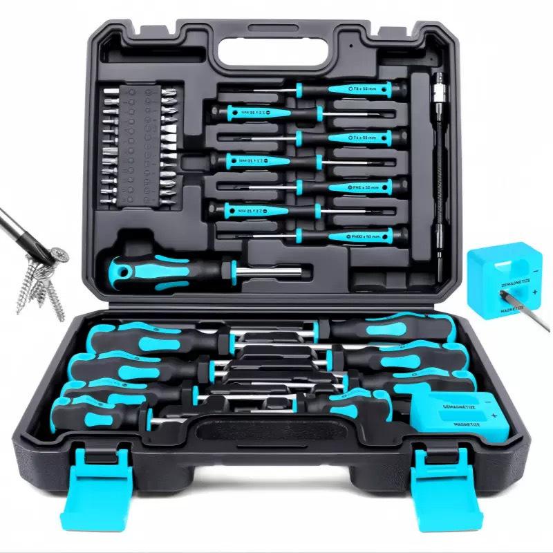 Unisex Bestseller 43-Piece Pagoda Handle Screwdriver Tool Set In Blow Molded Box