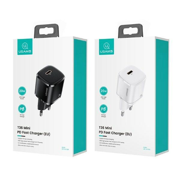 Ładowarka sieciowa 20W USAMS Power Delivery USB-C Biała