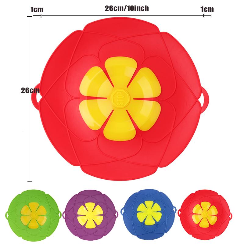 Silicone lid Spill Stopper Cover For Pot Pan Kitchen Accessories Cooking Tools Flower Cookware Home Kitchen Accessories Gadgets