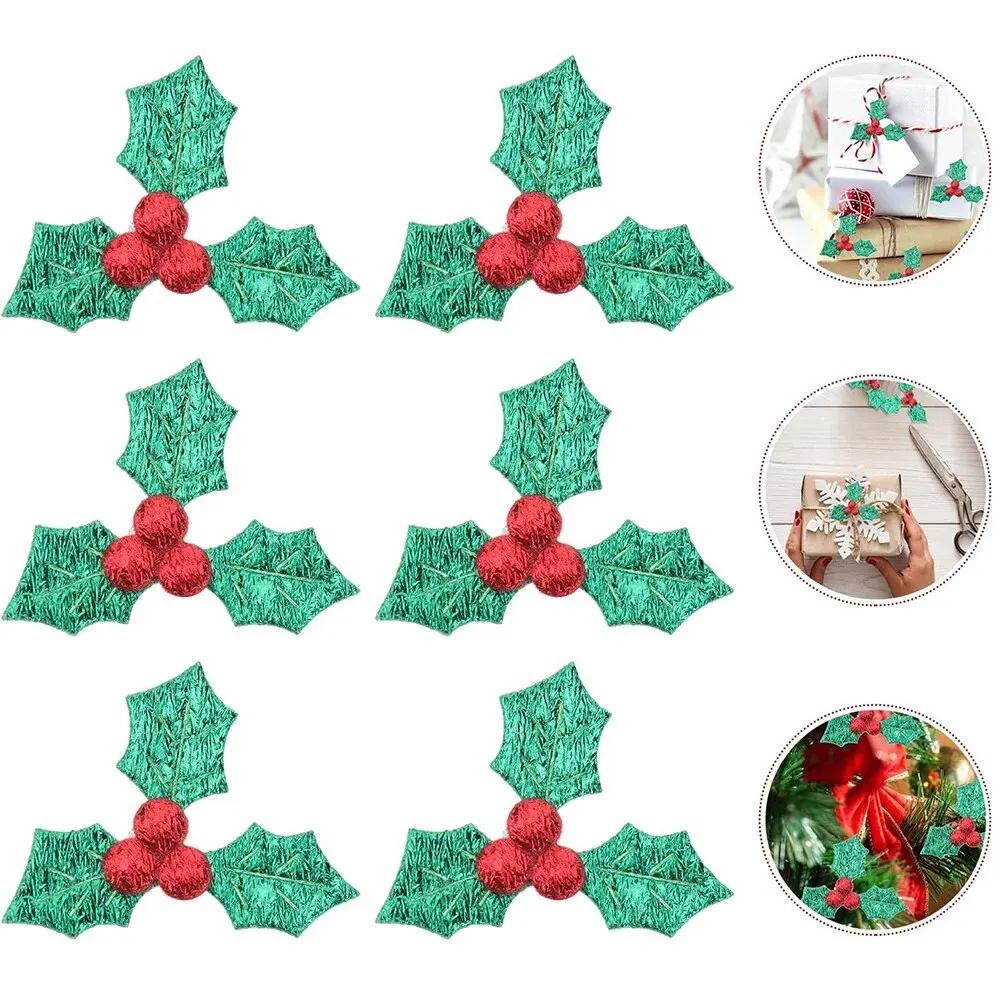 20/100PCS Christmas Bow Mini Bowknot Ornament Christmas Garland Bow Ornaments For Christmas Tree Wedding Party Decoration