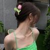 Flower Shaped Hair Claw Clip Wedding Shop Read Hairpin Cooking Non-skid Hairclip Clamp Pocket Headwear for Women