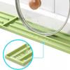 Silicone Countertop Pot Lid Storage Mat Heat Resistant Anti Slip Grooves Kitchen Sink Pad Holder Kitchen Supplies Sink Drainer Rack