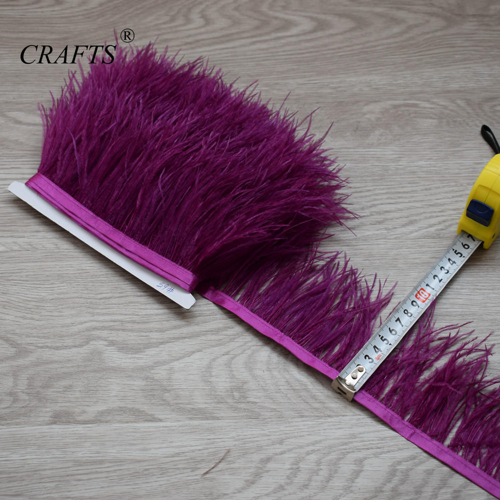 Feather2023 hot! Fluffy and beautiful 5-10M long ostrich hair feather trim cloth sideband 8-10cm wide / DIY sewing clothing accessories