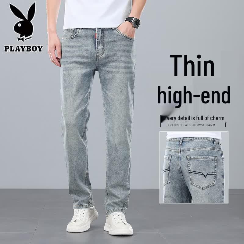 PLAYBOY Men s Summer Slim Fit Straight Leg Jeans 30